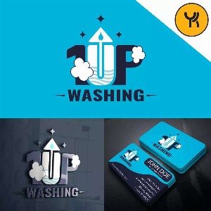 1 Up Washing Logo Design Business Card Design Send1_1571186607.jpg